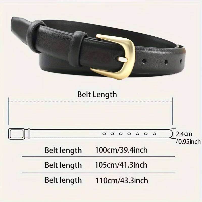 1 piece ladies fashion simple decorative black with jeans belt suitable for daily wear and use Y260225