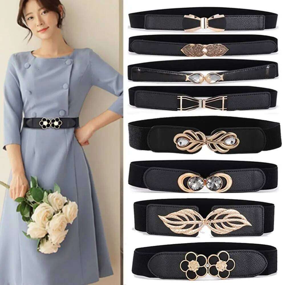 Women's Elastic Wide Waist Belt Stretchy Classic Cinch Belts Fashion Waistband For Dresses Y260225