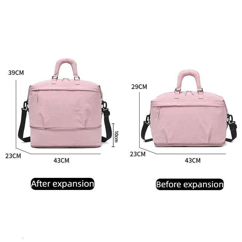 Fitness Sports Gym Dry Wet Sepration Handbag Large Capacity Travel Tote Multifunction Expandable Short Trip Crossbody Bag Y260225