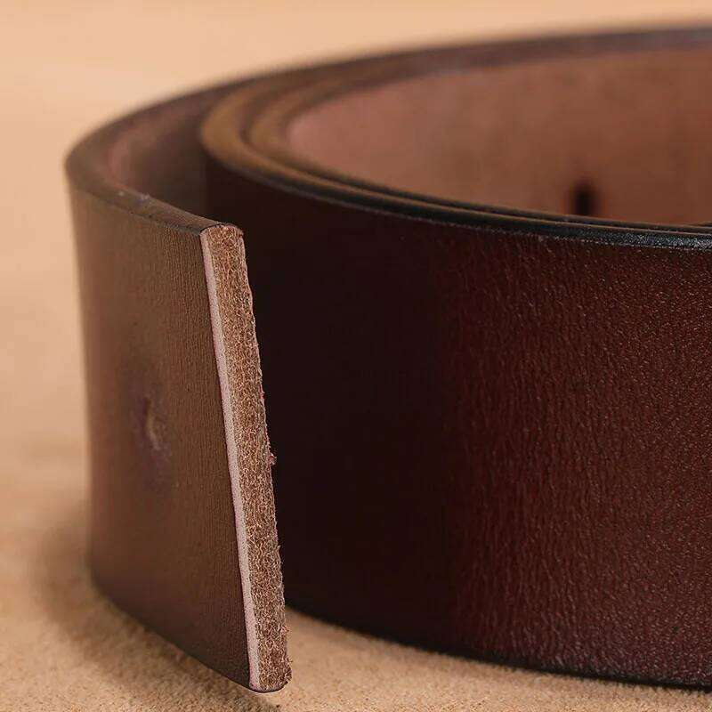 New Retro Smooth Buckle Men's Oversized Leather Pure Cowhide Letter Belt Designer Belts Men High Quality Y260225