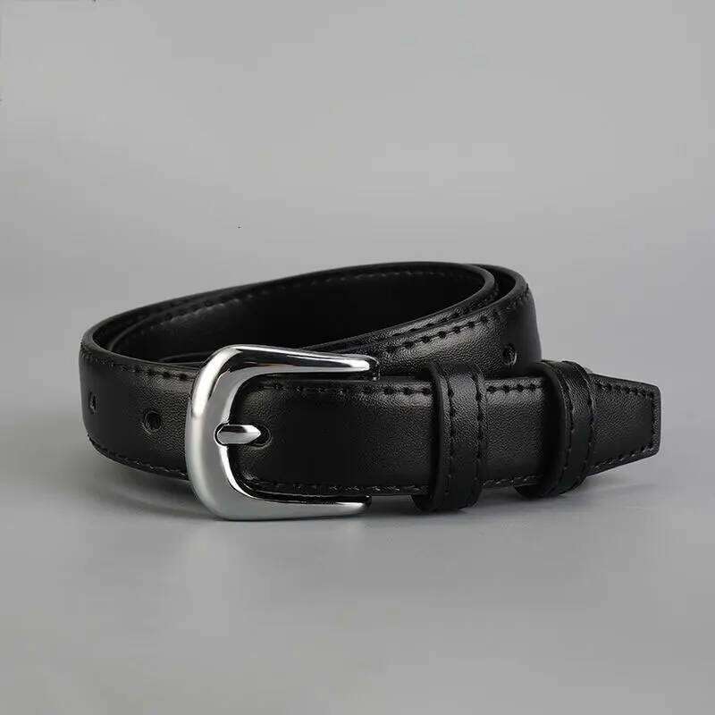 Women's 2024 new trendy versatile, paired with jeans a simple and slim casual women's belt Y260225