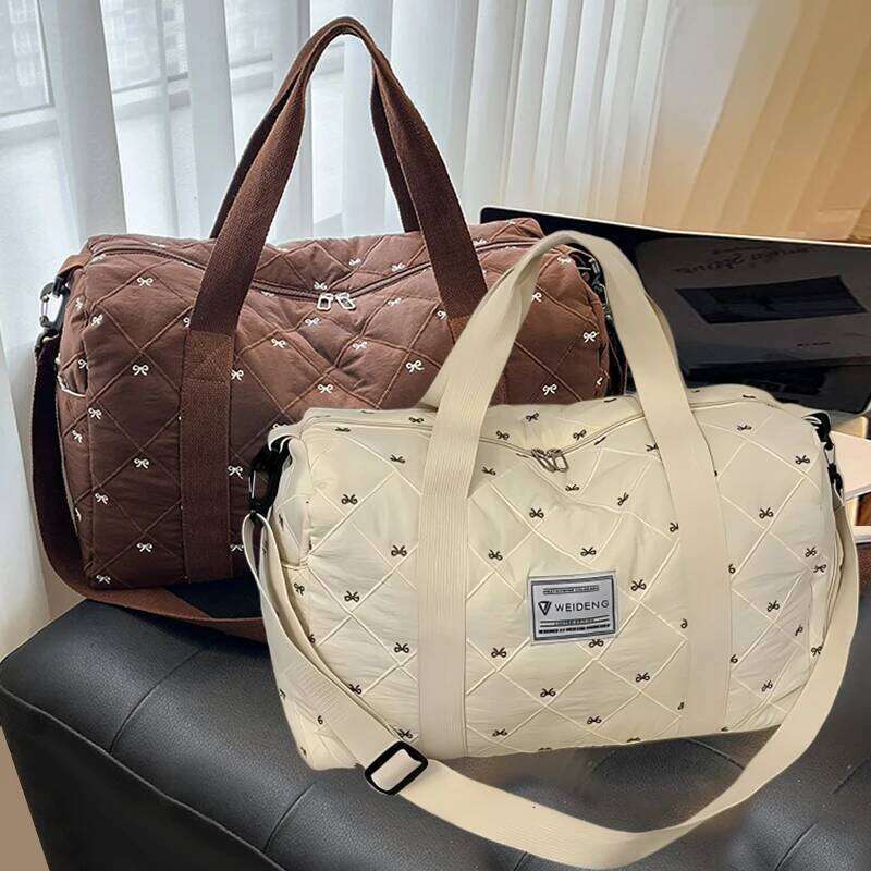 Bow Large Capacity Baby Diaper Bag Fashion Travel Duffel Women with Yoga Fitness Sport Bags Mom Stroller Maternity Totes Y260225