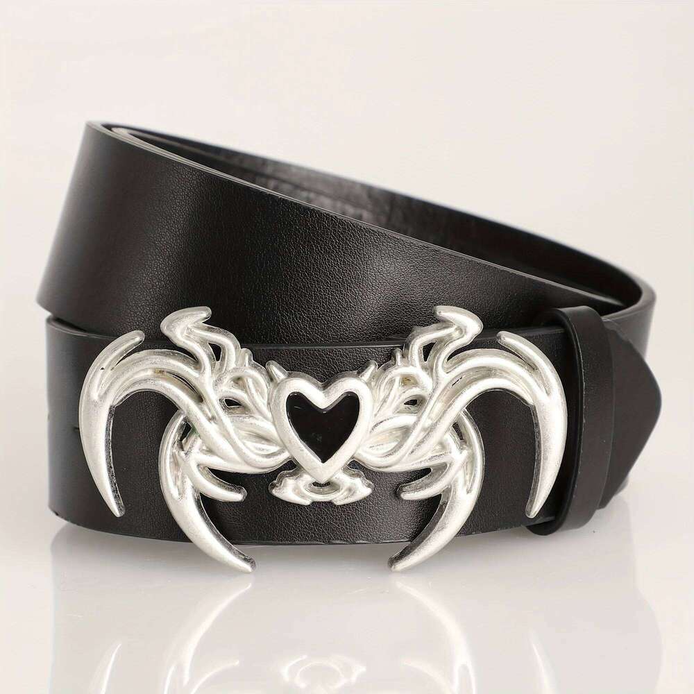 Fashion Women's Retro Gothic Punk Style Personalized Irregular Buckle Casual PU Leather Belt Y2k Belts For Men Women Y260225