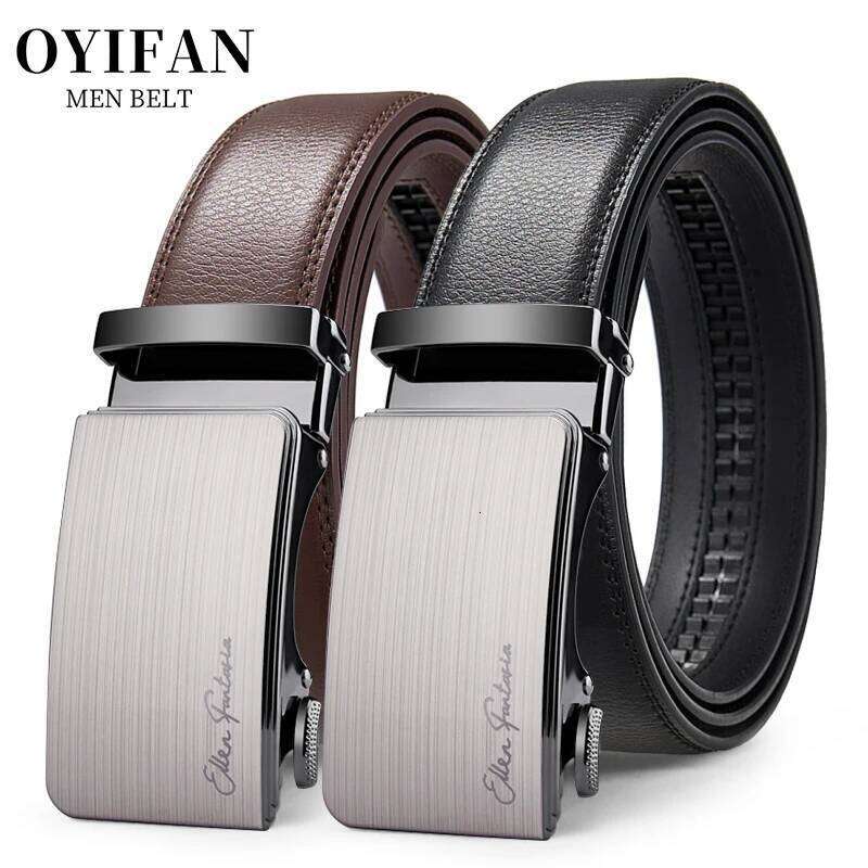 Fashion Designer for High Quality Genuine Leather Alloy Buckle Automatic Business Belt Men Y260225