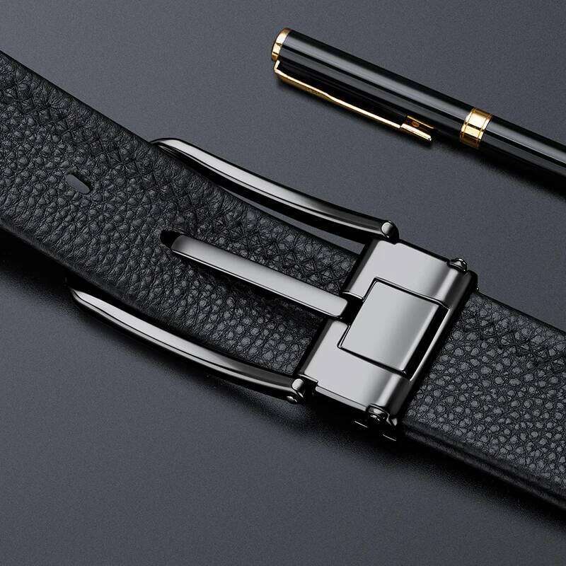 Men's needle buckle leather personalized business pants belt, simple and fashionable belt Y260225