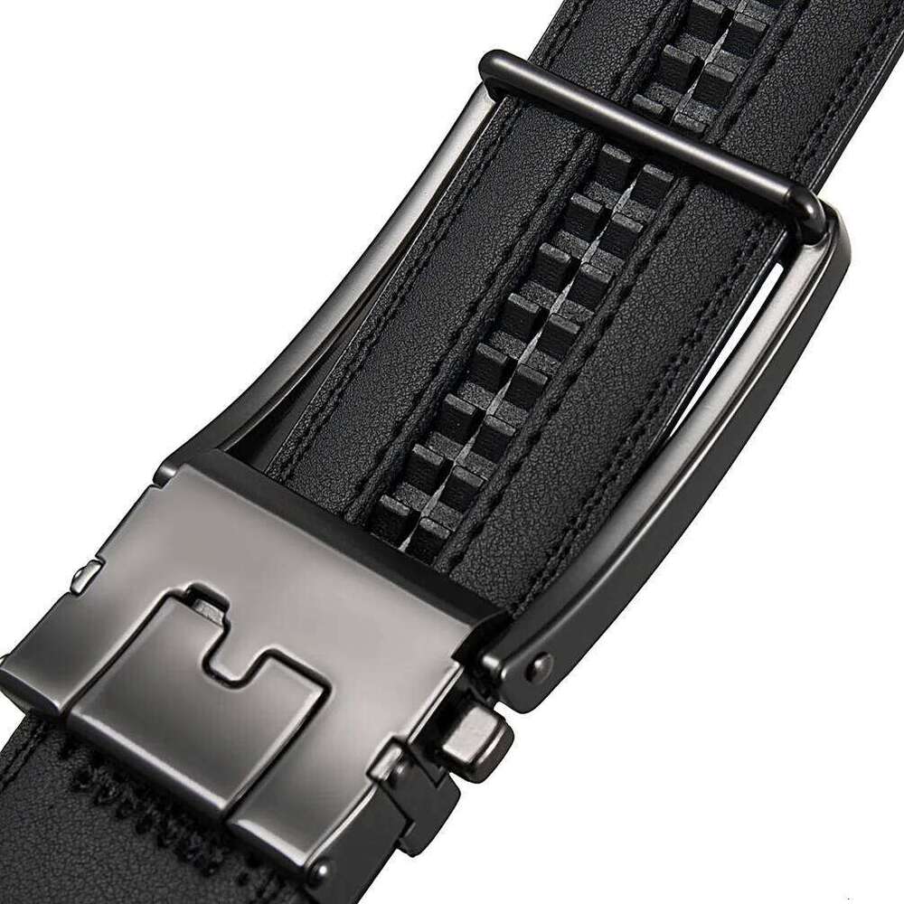 3.5cm Top Quality Genuine Leather Men's Automatic Buckle Fashion Luxury Designer Male Belt Black White Mens Belts Casual Y260225
