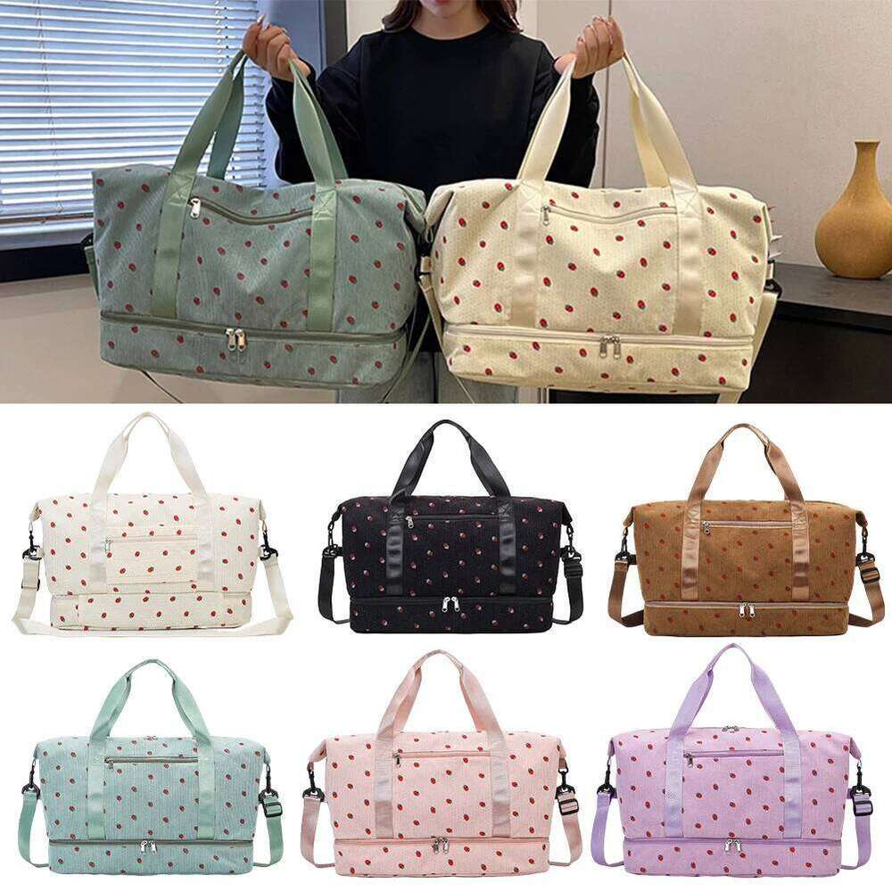 Travel Duffle Sport Gym with Shoe Compartment Weekender Overnight Bag for Women Y260225