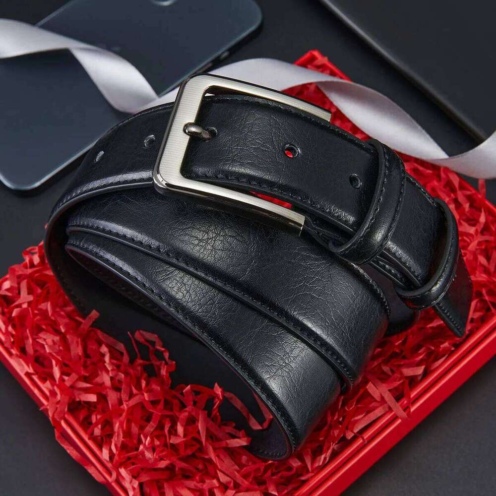 Genuine Leather High Quality Pin Buckle Jeans Men's Retro Cowhide Casual Business Denim Belt Y260225