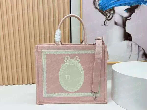 High Arcadie matelasse Fashion Designer Handbag Shoulder Luxury Brand shoulder Bag Book - A canvas shopping tote bag in pink. dhfactory02