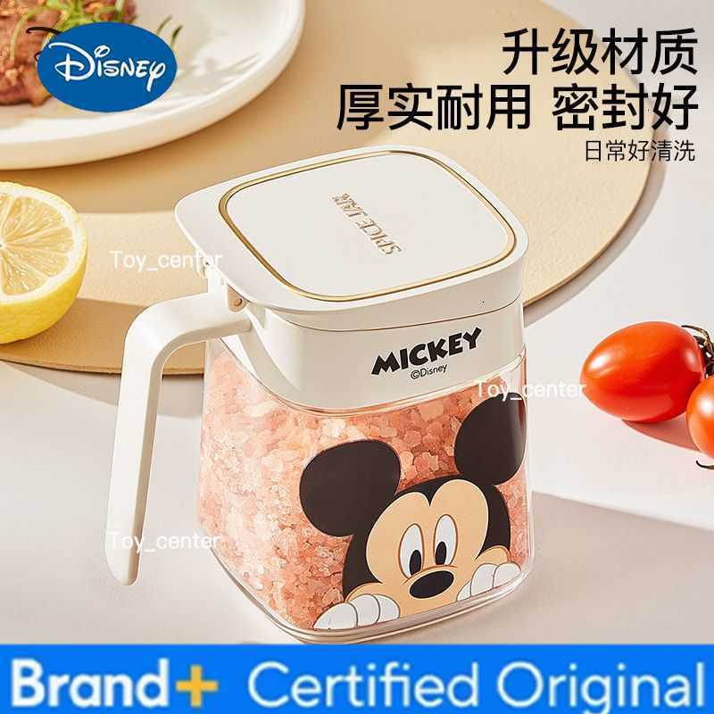 Disney Mickey Cartoon Anime Jar Cute Glass Spice Box Kitchen Supplies Moisture-proof Sealing Salt Storage Jar gift for Girls H260225
