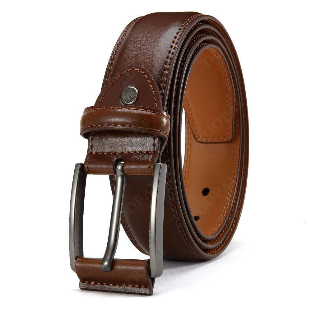 Men High Quality Genuine Leather LONG Large Pin Metal Automatic Buckle Belts Strap Male Y260225