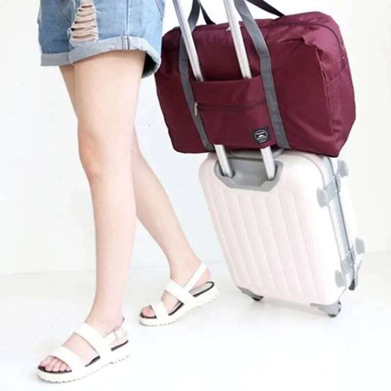 1PC-Folding airplane boarding storage bag, large capacity hand luggage, travel bag Y260225