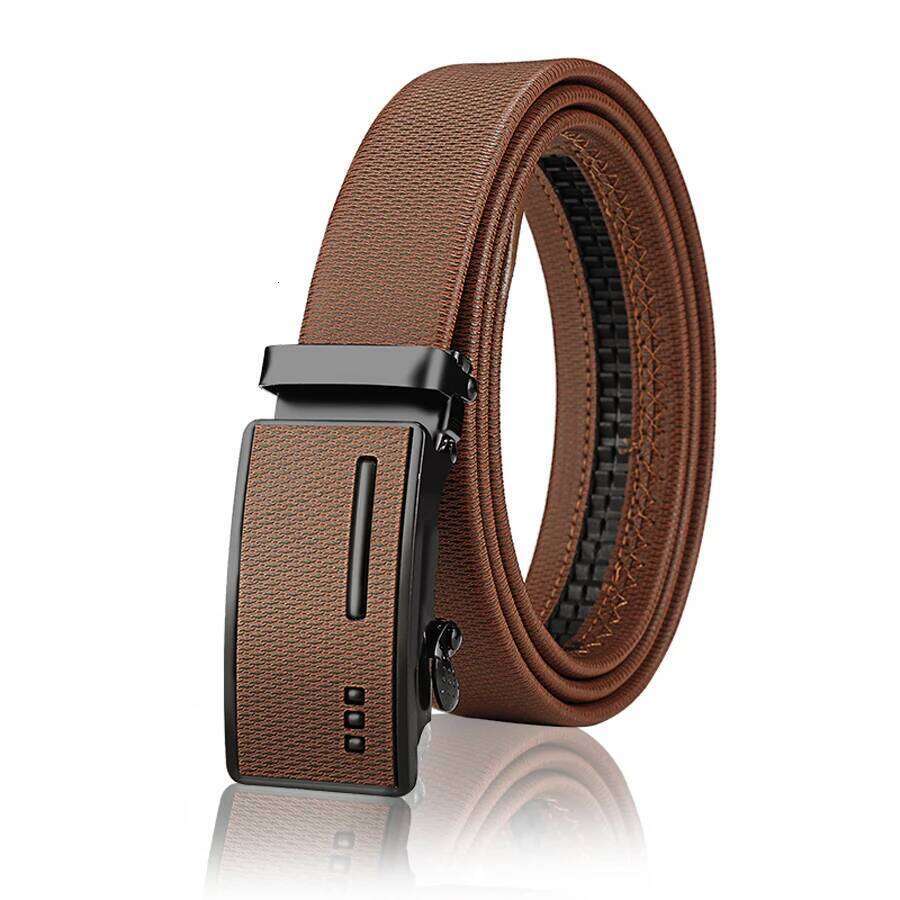 Men's with automatic buckle, Korean version trendy casual middle-aged and young business leather pants belt Y260225