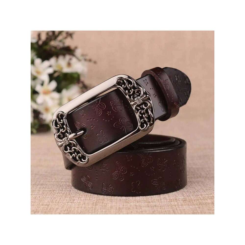 1PCBelt New Vintage Belt Women's Versatile Decorative Pinbuckle Waistband Korean Casual Jeans Y260225