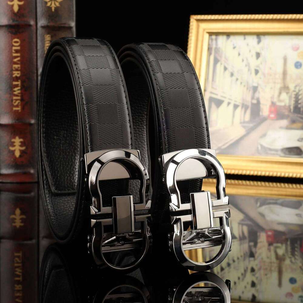 2025 Hot Selling Men's Belt Genuine Leather Automatic Buckle, Luxury High Quality Waistband for Business & Casual Wear Y260225
