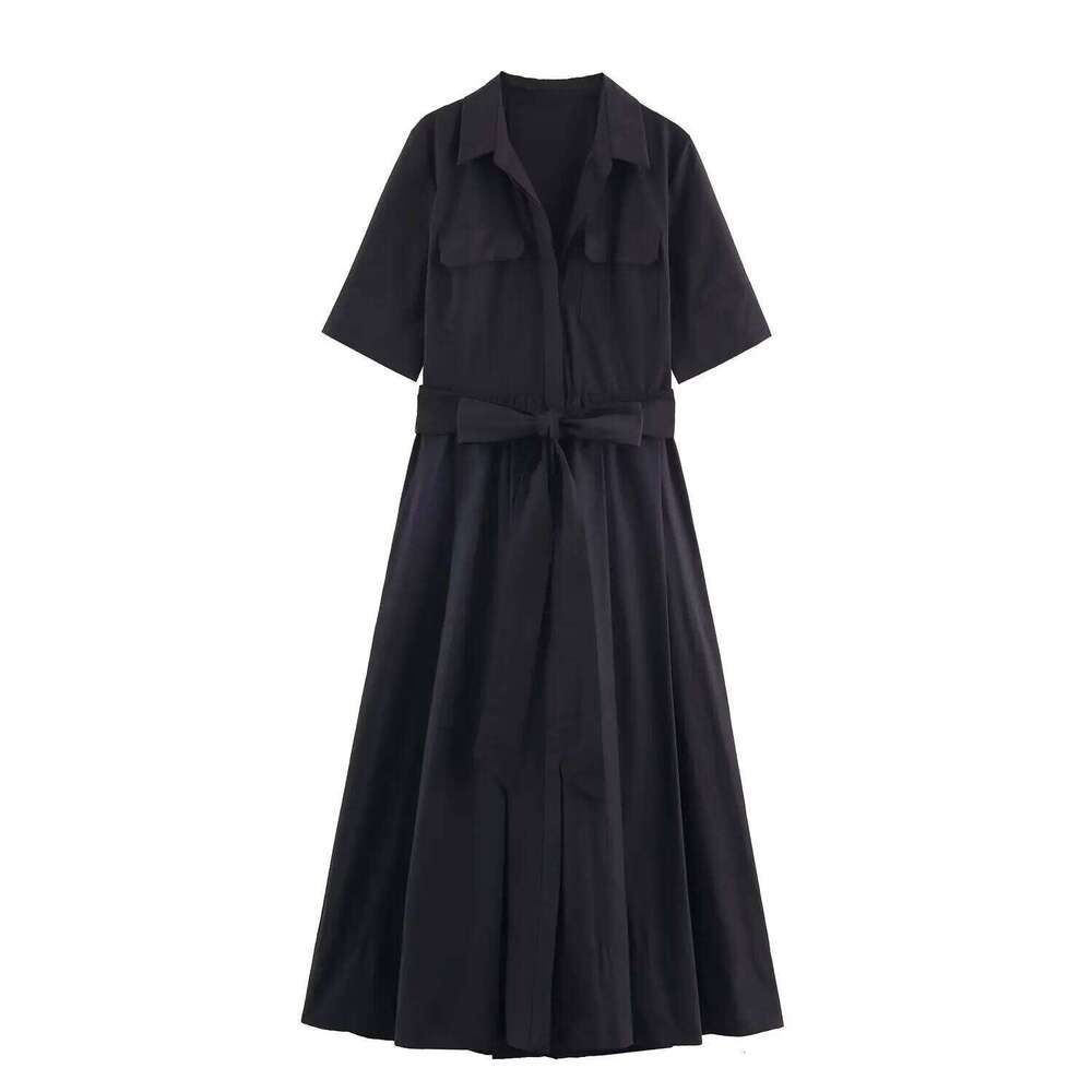 BSAY lady White Poplin big Shirt Dress Belt Women's clothing 2025 Autumn New chic female Long French Elegant Evening mujer XJ260225