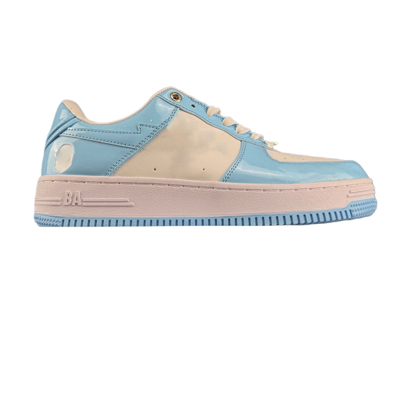 Womens Mens Lifestyle Shoes Unisex Segmented sole unit Baby Blue Grey Cream Sneakers upper A BATHING APE NKAF 107 shoes