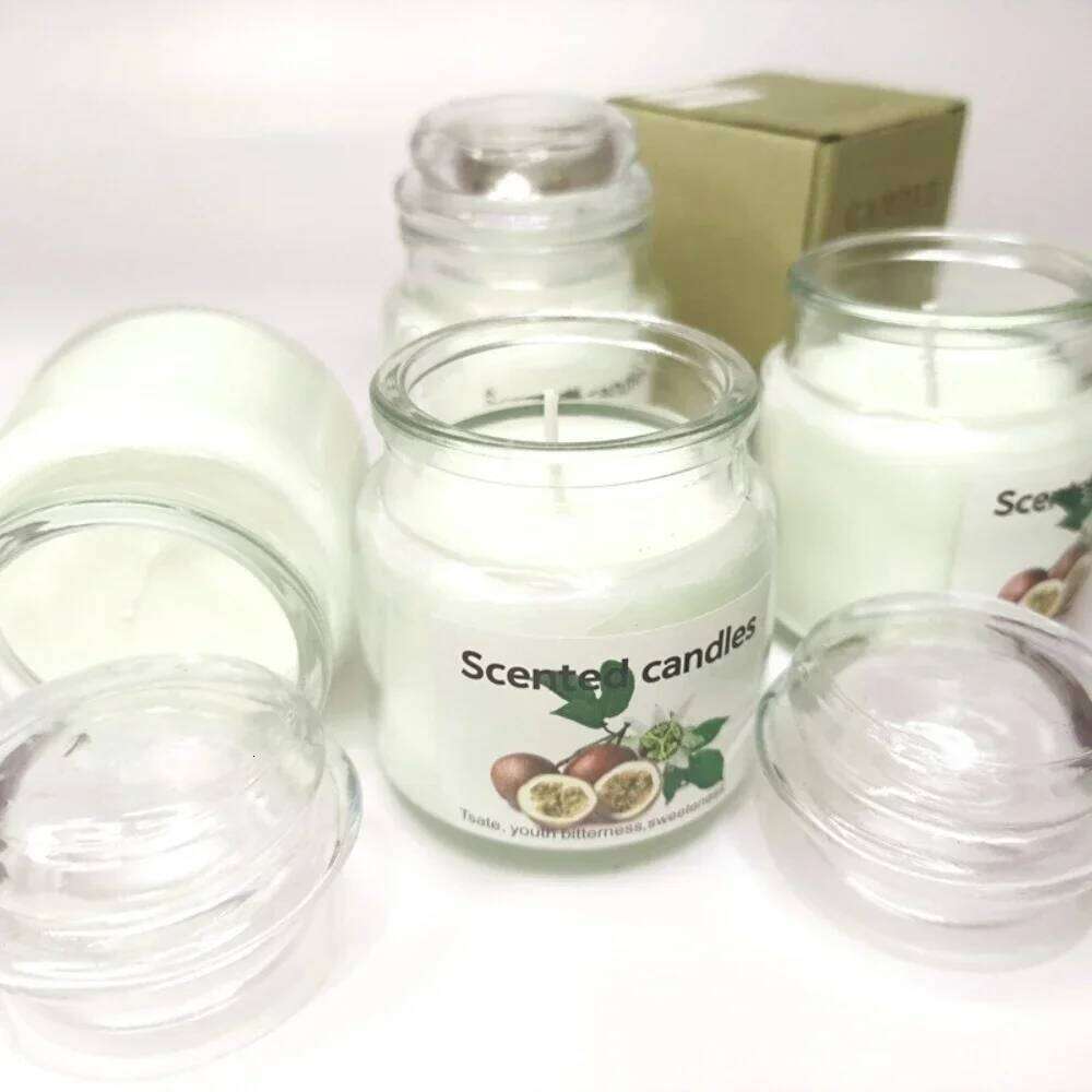 Empty Glass Candle Jar with Lid Customized Gravure Printing Luxury Holder Making Scented Candles for Valentine's Day H260225