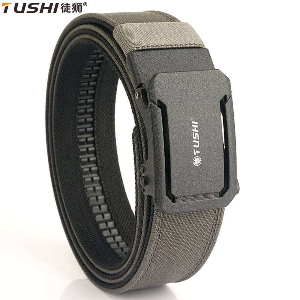 TUSHI Military Tactical for Men Sturdy Nylon Metal Automatic Buckle Police Duty Belt Outdoor Girdle IPSC Sports Accessories Y260225