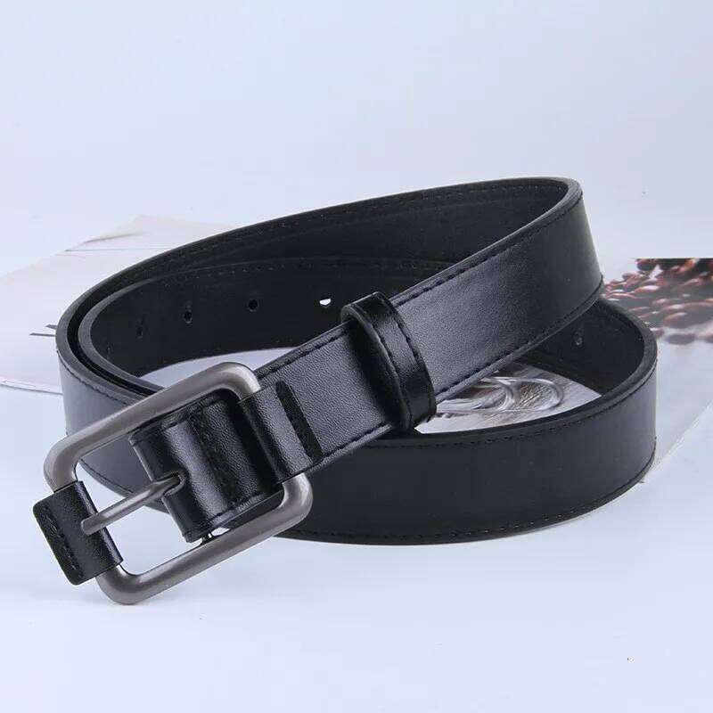 for Men Students Simple Personality Outdoor Leisure Belt The Length is 100CM Cintura Jeans Black,100cm/39. Y260225