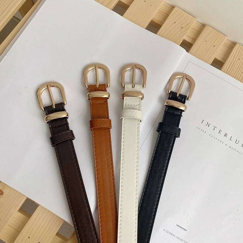 The female design feeling minority new fashion decoration jeans retro casual wide version student black male belt Y260225