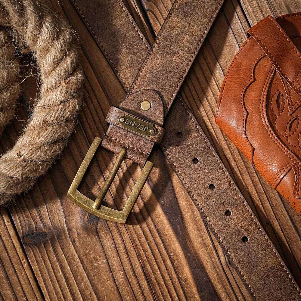 A Western-style PU material for both men women, a casual, retro and classic personalized belt Y260225