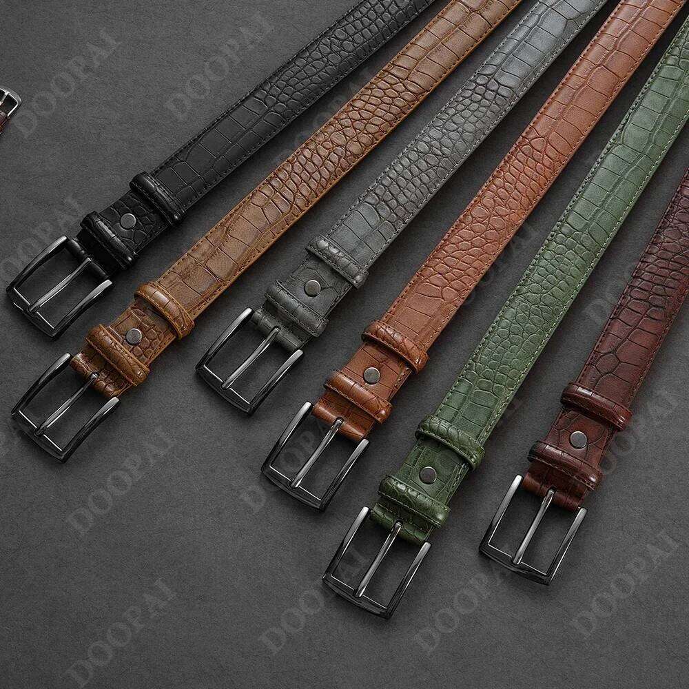 Famous Brand Business Belt Top Quality PU Luxury Leather Waist Strap Black Male Automatic Buckle Jeans Belts for Men Y260225