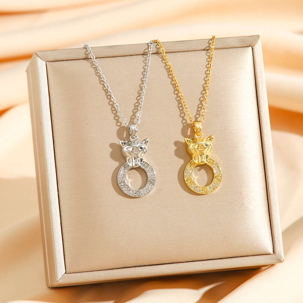 Light Luxury Auspicious Money Leopard Necklace for Women Popular Collarbone Chain