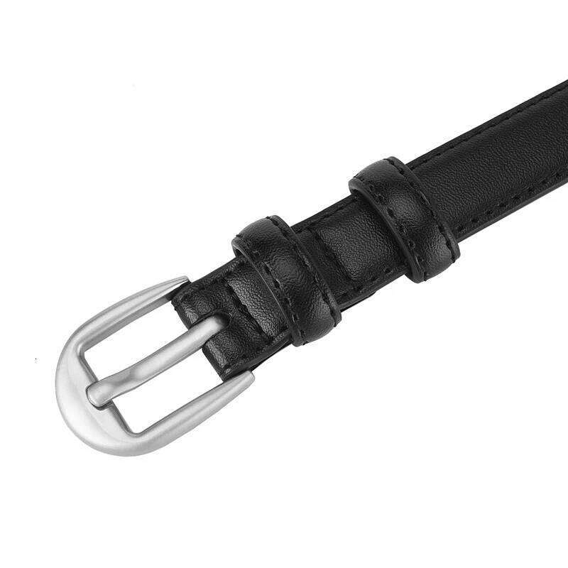 New women's leather belt with simple elegant texture; ideal for decorating skirts and trousers Y260225