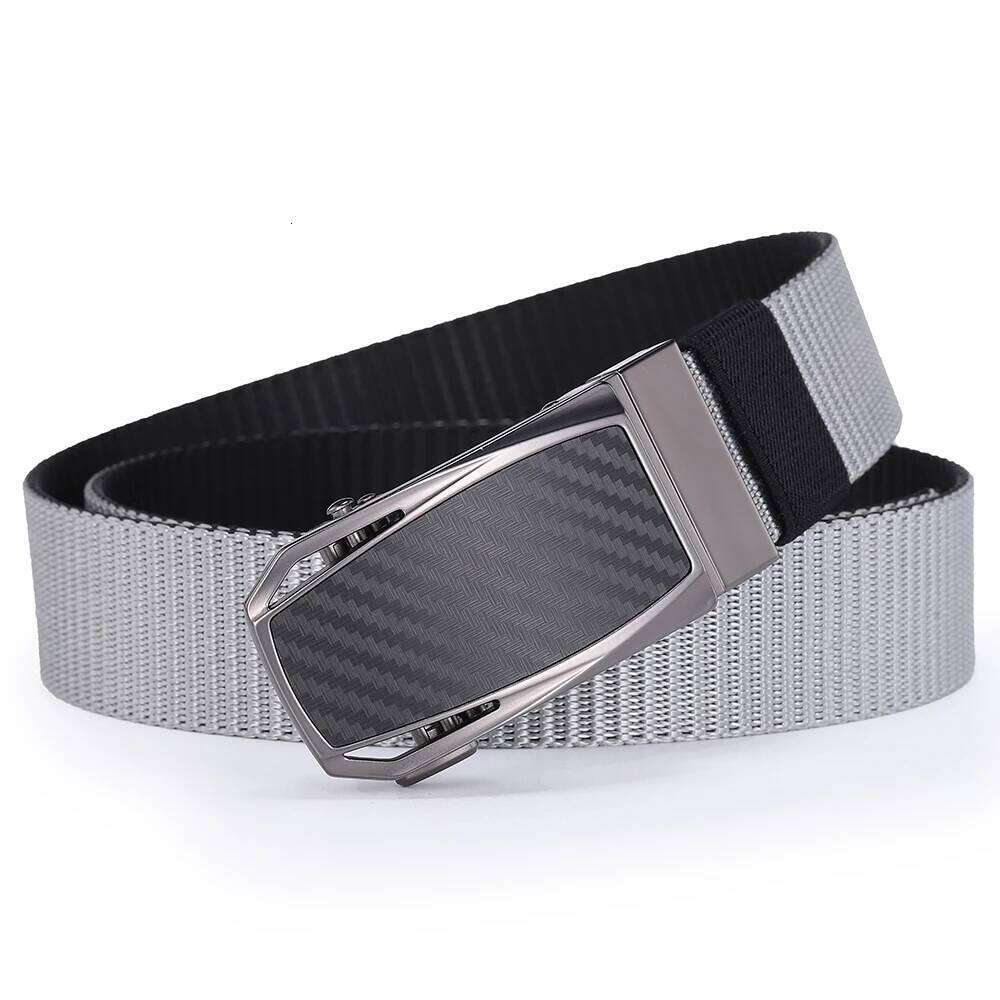 Reversible Automatic Buckle Men's Belts Canvas Durable Tactical Workwear for Men - Stylish Outdoor Pants Belt Quick-Release Y260225