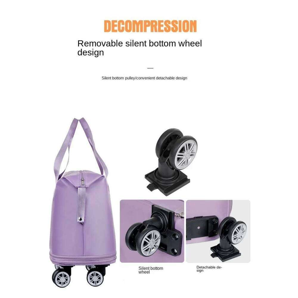 New Universal Wheel Expandable Luggage Large Capacity, Wet and Dry Separation Storage Bag, Short Trip Travel Bag Y260225