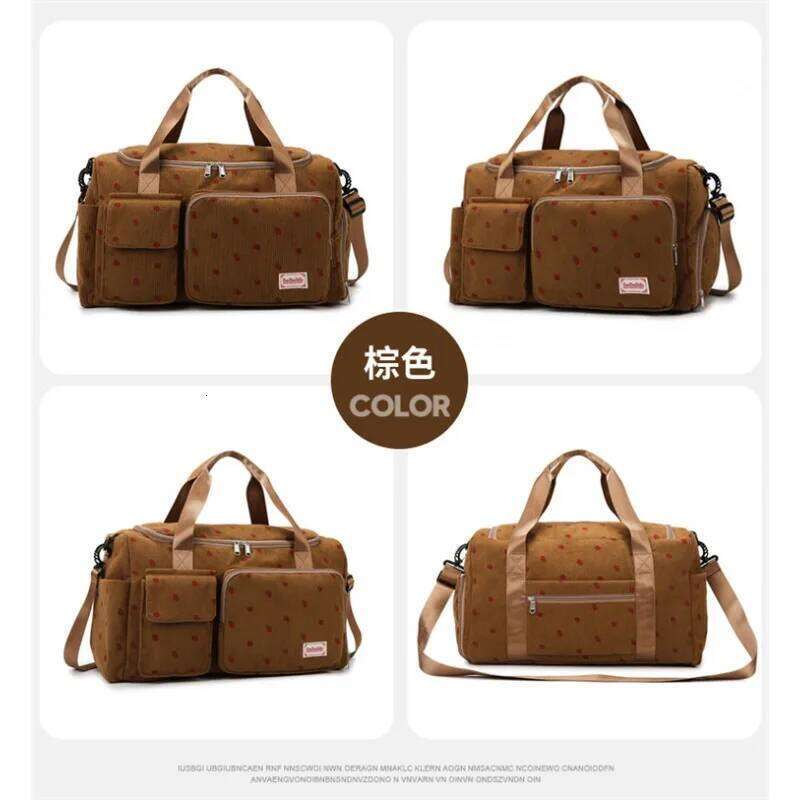 Multifunctional Sports Gym Canual Travel Corduroy Large-capacity Luggage Bag Women Portable Messenger Yoga Bags Y260225