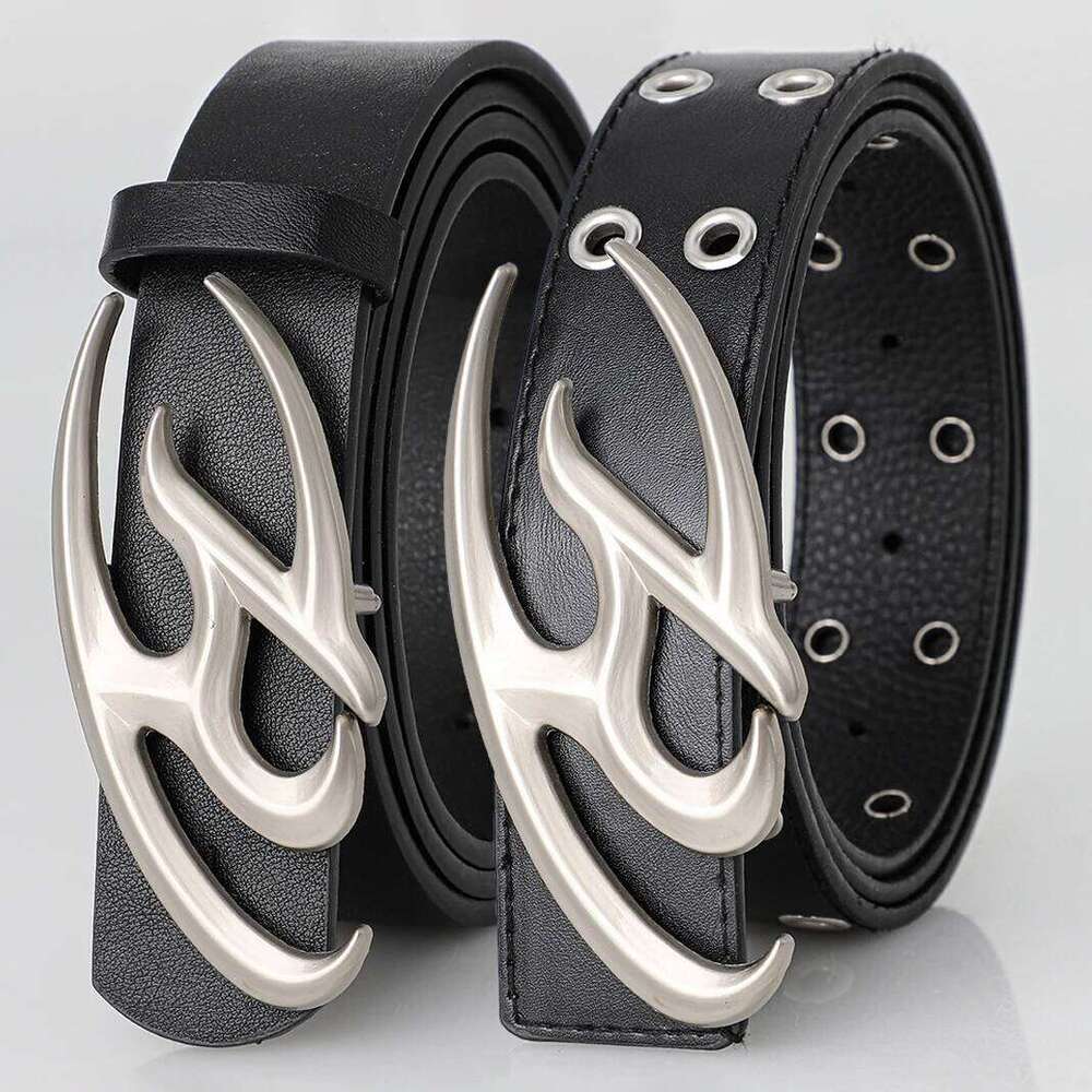 New Stylish Irregular Alloy Buckle Waist Casual Retro Punk Y2k Belt, For Men Women Trendy Accessory Belts, Ideal Gifts Y260225