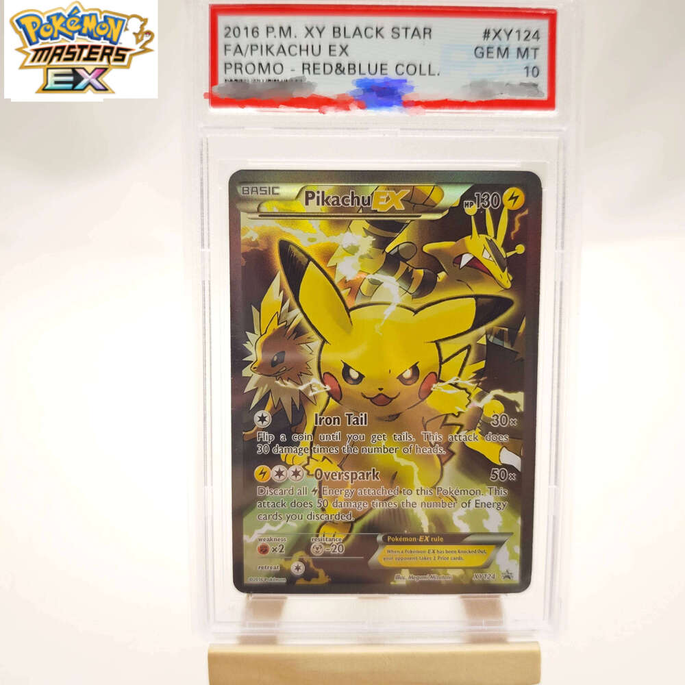 DIY PTCG 2016 P.M. XY BLACK STAR FA EX PROMO - RED&BLUE COLL XY124 Collection Copy 10Points Rating Card Anime W260225