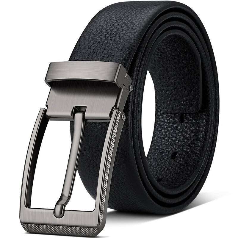 Men's needle buckle leather personalized business pants belt, simple and fashionable belt Y260225