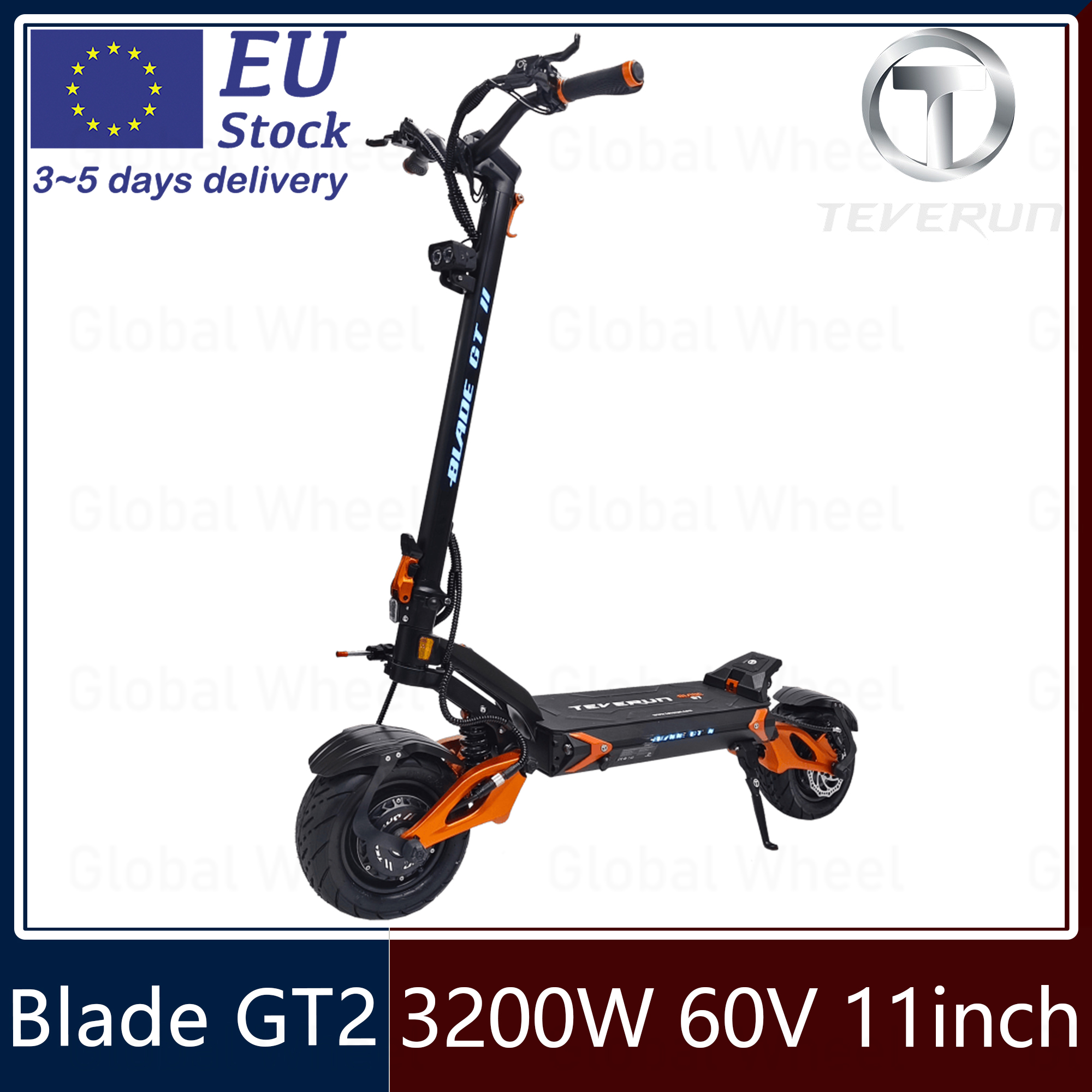 TEVERUN Blade GT II 1600W*2 Dual Motor 60V 26Ah 31.5Ah Battery 11inch Puncture-proof Tubeless Tire Build-in LCD Display Full Hydraulic Disc Brake KKE Adjustable Spring