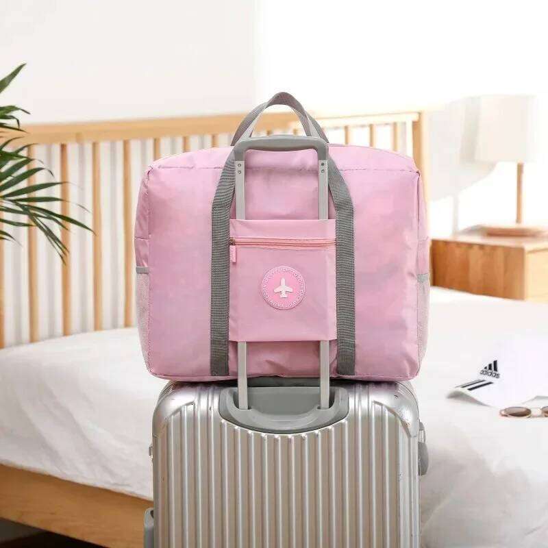 Multi-Function Travel Storage Large Capacity Waterproof Korean Style Suitcase Organizer Portable Carry-On Duffel Bag Y260225