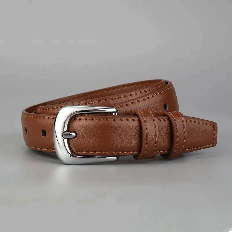 Women's 2024 new trendy versatile, paired with jeans a simple and slim casual women's belt Y260225