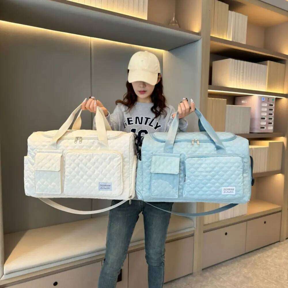 Shoulder Oxford Duffel Foldable Sturdy Travel Luggage Short Distance Multi Layered Nylon Duffle Bag Fitness Y260225