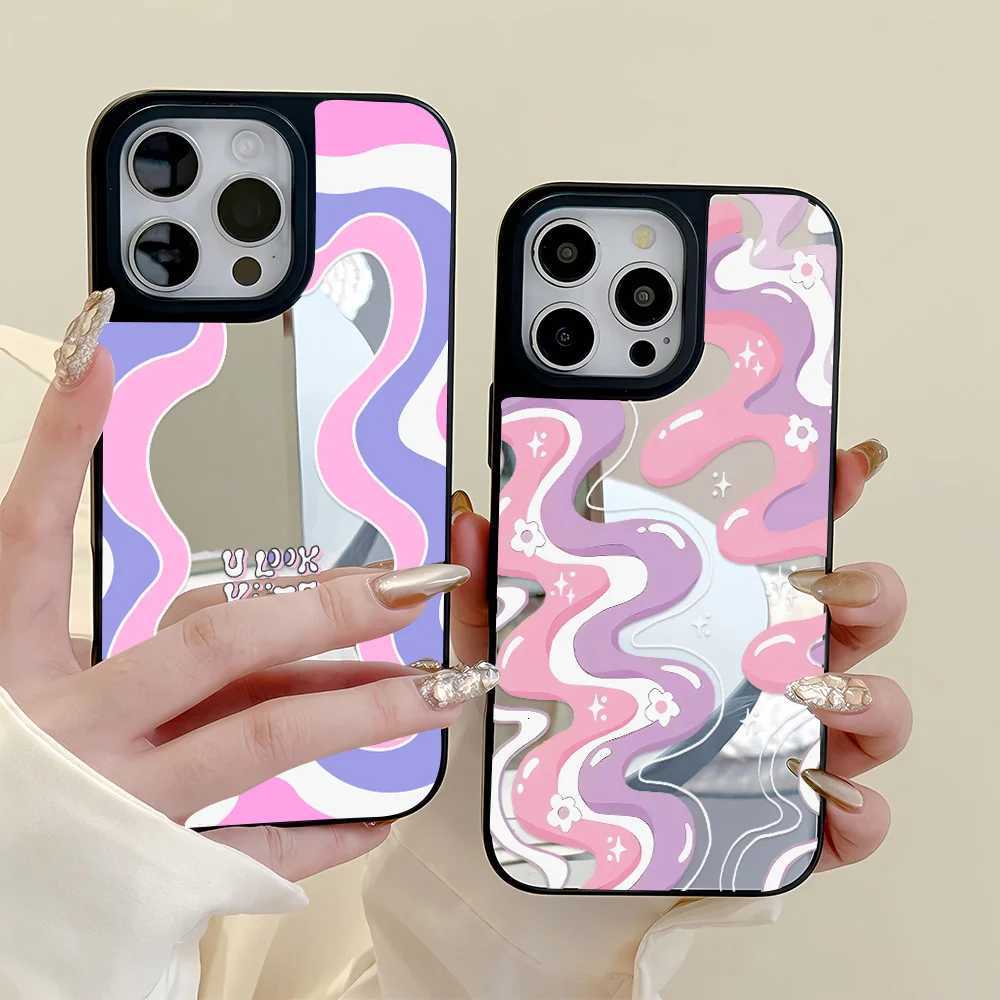 Heart Mirror Design Phone Case | Trendy Pattern Shockproof Slim Protective CoverT260225