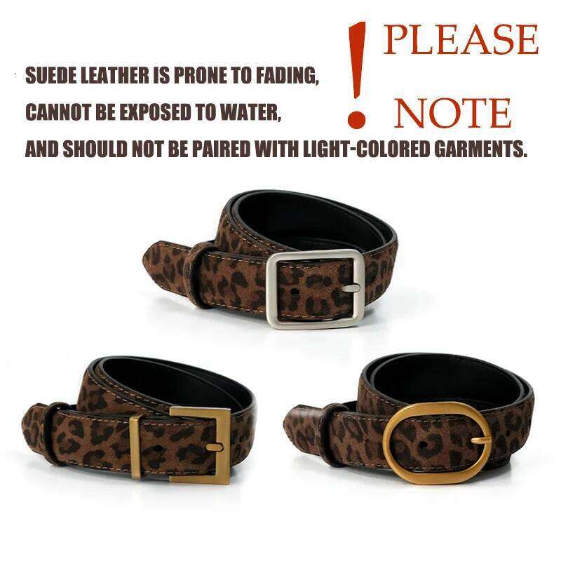 Fashion Suede Cowhide Womens Belts Genuine Leather 2.8cm Wide Metal Buckle Women Belt Matched Dress Jeans Skinny Girdle Y260225