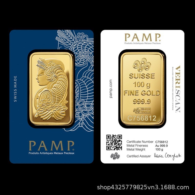 Swis Lady 1oz/25g/5g/10g/20g/50g/100g Sealed packing Copper Bar 24k Gold Plated Bullion Ingot Non-magnetic Unique Craft 260120