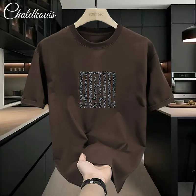 Men's Luxury Casual 3D Print T-Shirt Cotton Crew Neck Short Sleeve Loose INS Couple StyleT260225