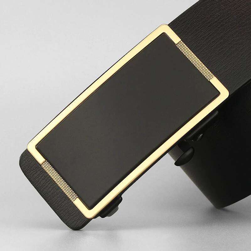 High quality Toothless cowhide genuine leather belts fashion square Automatic Buckle Waistband young men ceinture homme Z252 Y260225