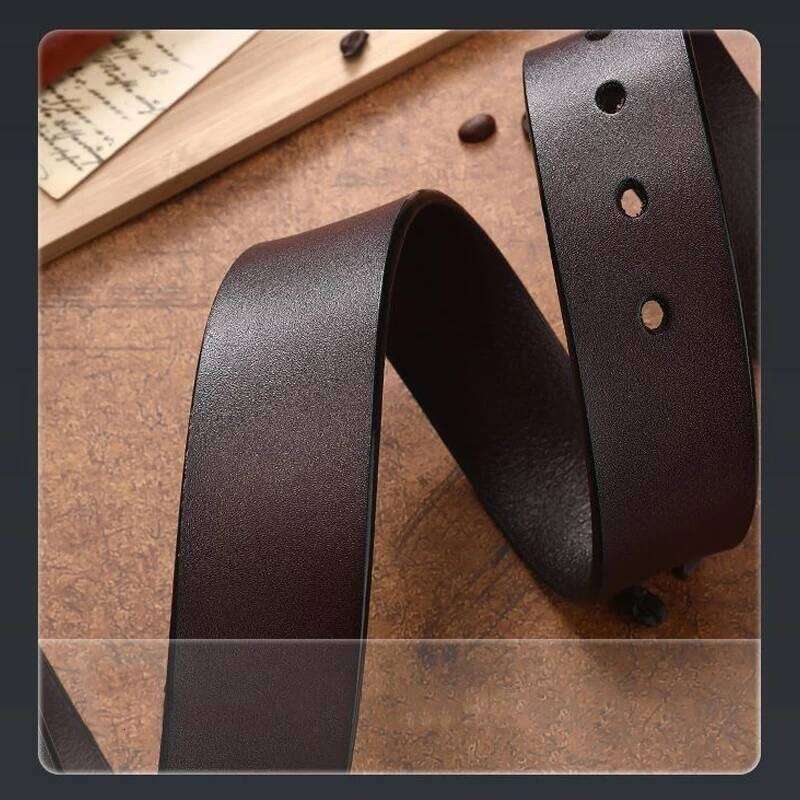 New leather retro fashionable metal alloy needle buckle adult luxury brand jeans business casual waist men's belt Y260225