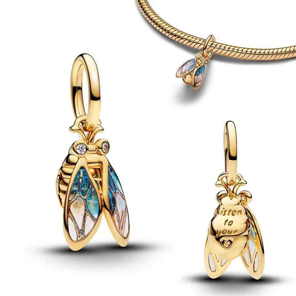 Heart Lock Enamel 925 Sterling Silver Golden Key Turtle Gem Crystal Heels Charms Sword Castle Beads Fit Bracelet Necklace Gift
