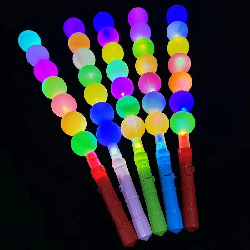 10pcs LED Glowing Sticks Sugar Gourd Led Candied Haws Light Up Stick Neon Party Glow in Dark Wedding Supplie 260207