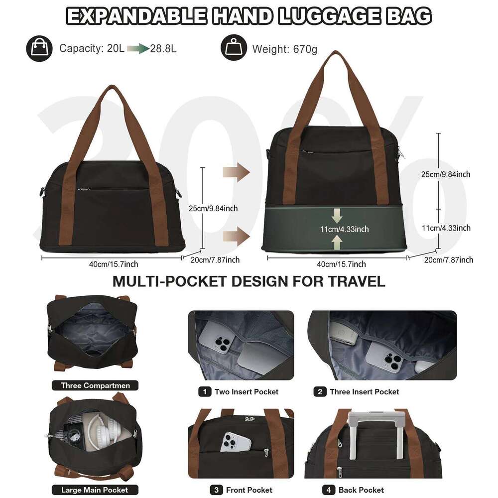 Duffel Women Boston Large Size Luggage Travel Expandable Dry-Wet Sports Fitness Bag bagsmart mujer Tote Y260225