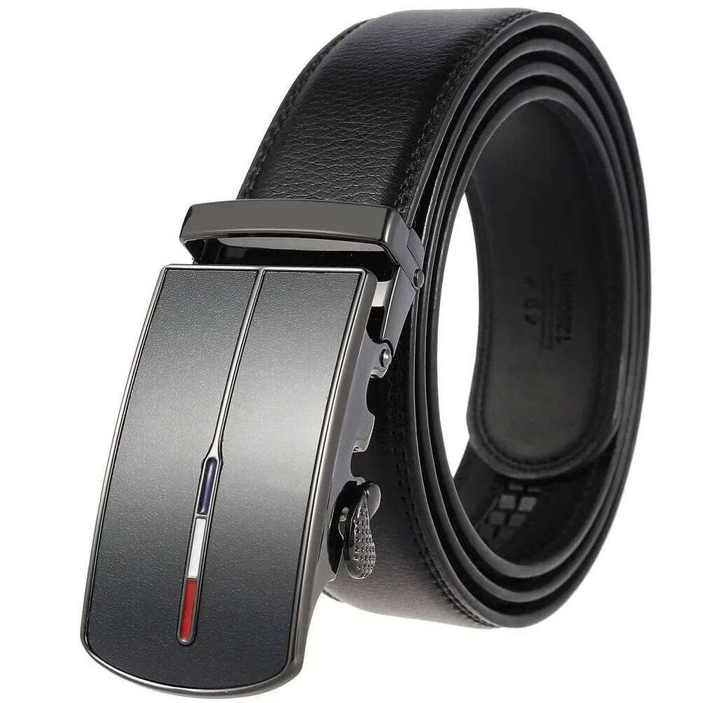 Men's Leather Fashion Automatic Buckle Cowskin Male Belts Luxury Designer Black Brown 3.5cm Y260225