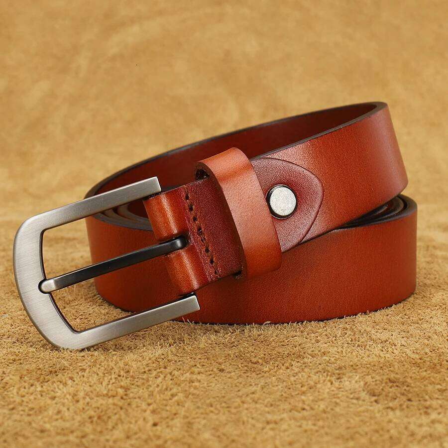 High Quality Fashion Retro Female Belt Genuine Leather Belts For Women Jeans Y260225